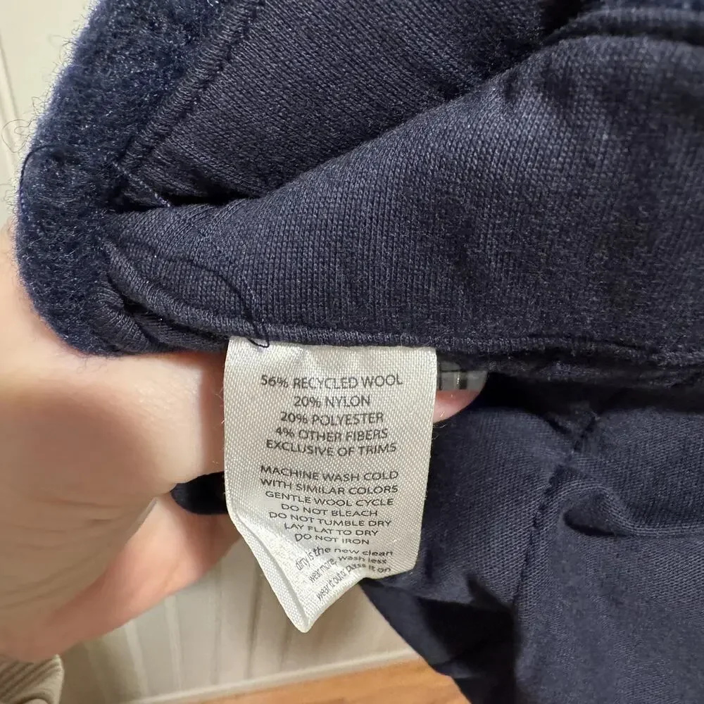 Toad Co Navy Blue Wiggins Sweater Skirt Wool Blend Size Small - Picture 7 of 7